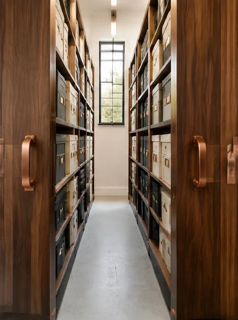 İstanbul Beyoğlu Asmali Mescit Ahşap Arşiv Rafı 3