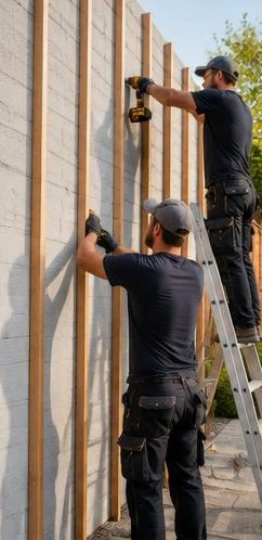 İstanbul Başakşehir Samlar Mahallesi Ahşap Bahçe Duvarı Kaplaması 2 İstanbul Başakşehir Samlar Mahallesi Ahşap Bahçe Duvarı Kaplaması 2