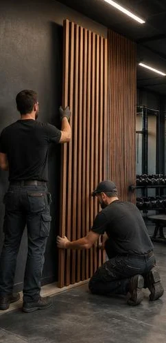 İstanbul Bağcılar Parseller Fitness Salonu Ahşap Dekorasyonu 3
