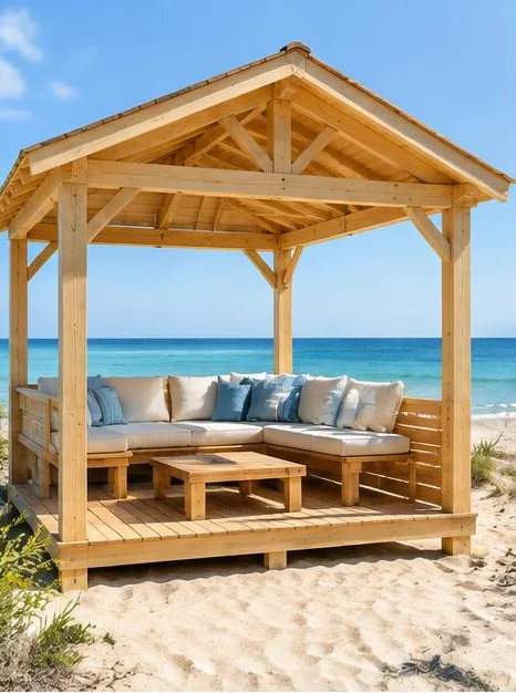 İstanbul Şile Avcikoru Plaj Ahşap Loca 1