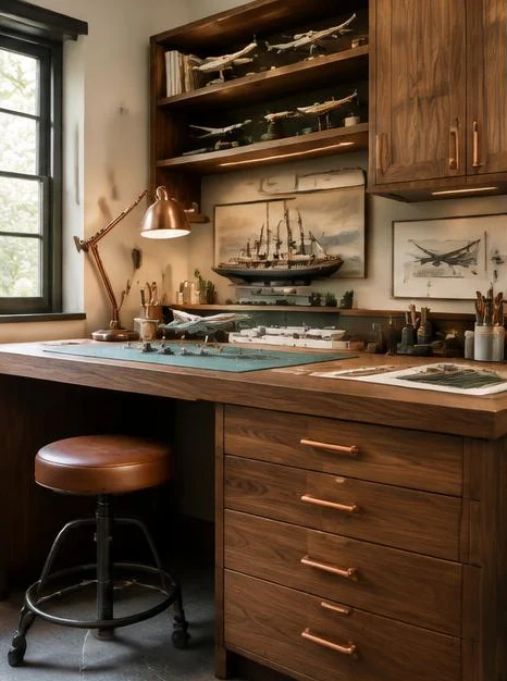 İstanbul Şile Uvezli Ahşap Hobi Odası Mobilyaları 3