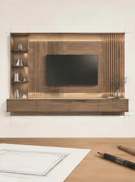 İstanbul Sultanbeyli Ahşap TV Duvarı Tasarımı 3 İstanbul Sultanbeyli Ahşap TV Duvarı Tasarımı 3