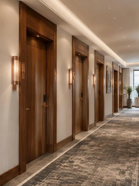 İstanbul Beyoğlu Taksim Otel Kapı Çevresi Ahşap Kaplama 3